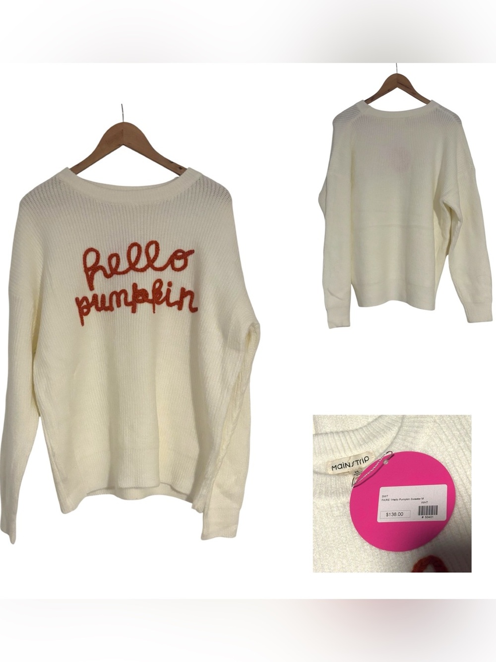 Main Strip Hello Pumpkin Oversized Sweater